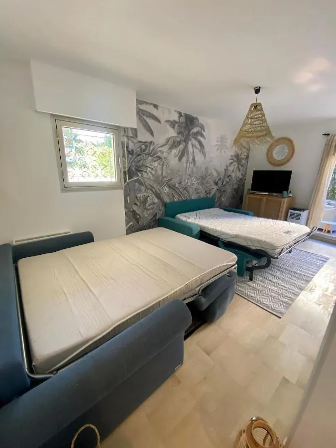 Apartmán La Beau'M Juan Les Pins Centre Ville 200M De La Mer Terrasse Et Jardin
